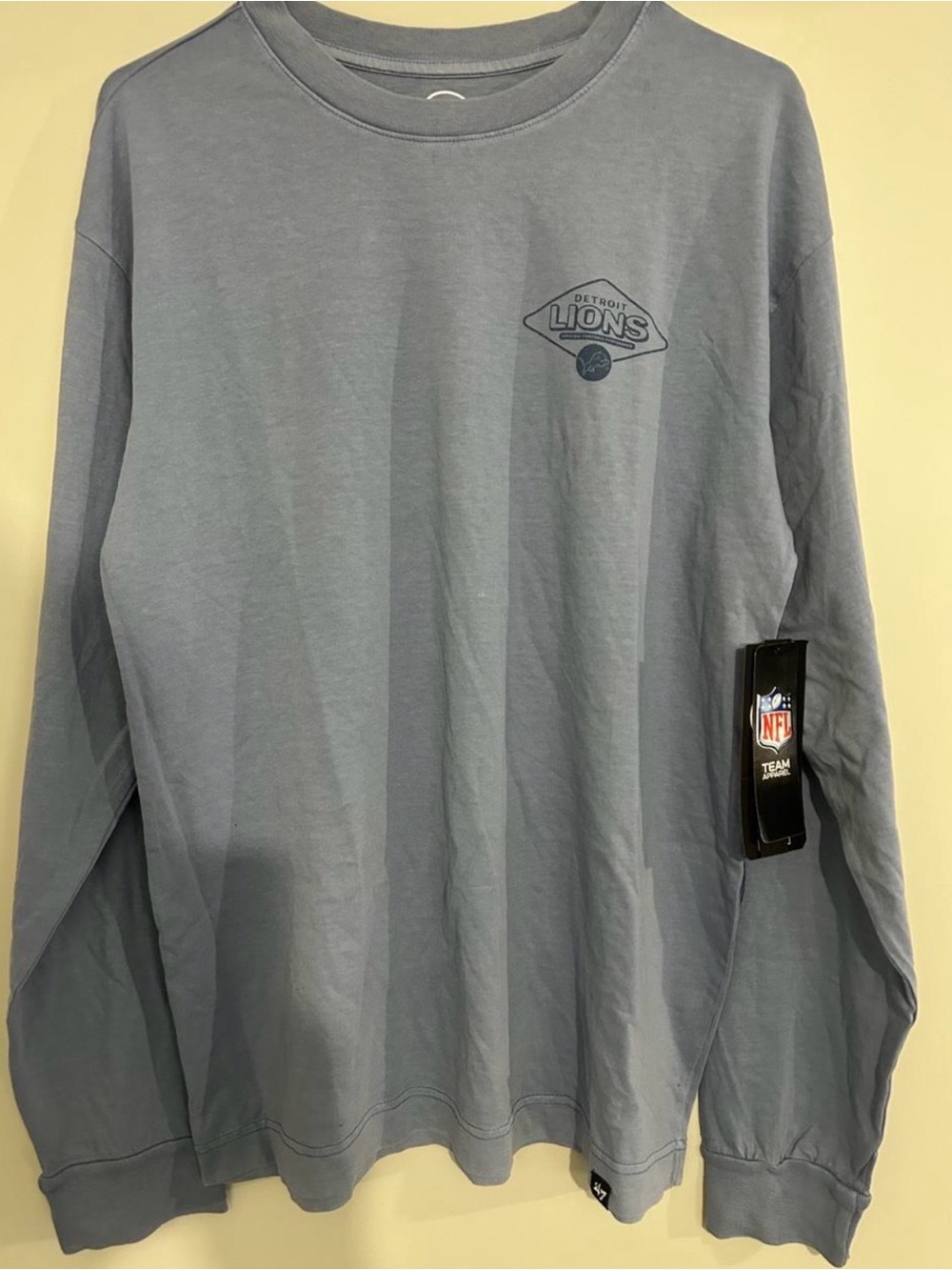 47 Brand Detroit Lions Light Blue Long Sleeve Tee
